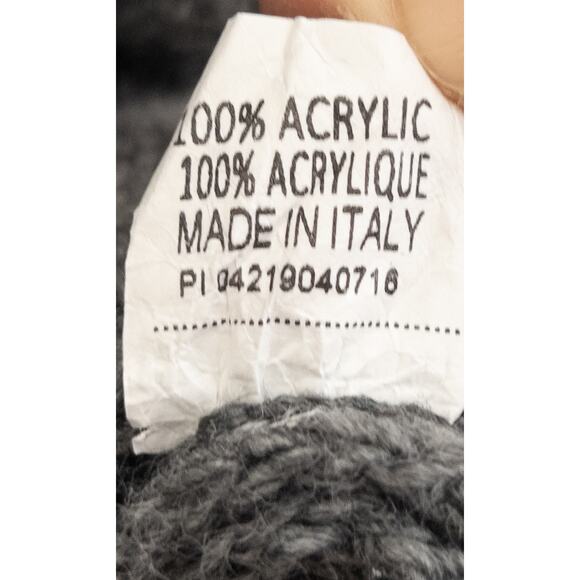 Gray Tear Drop Textured Pullover Sweater Italy - Picture 6 of 6